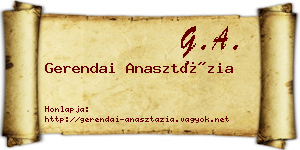 Gerendai Anasztázia névjegykártya